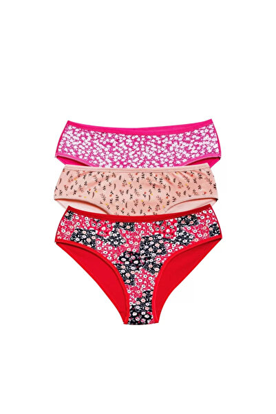 Mestore سراويل داخلية نسائية من القطن بحافة واسعة من الليكرا منقوشة من باتو، ...