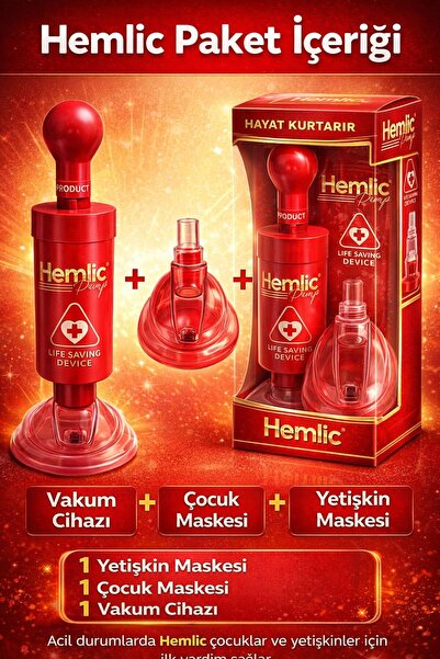 hemlic pump UTS KAYITLI MEDİKAL MASKE YANINDA HEDİYE OLARAK mavi kutu Kırmızı...