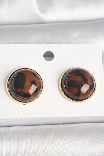 Skygo أقراط نسائية من النحاس الذهبي اللون بتصميم دائرة ثلاثية الأبعاد على شكل...