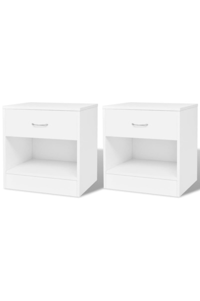 Concept Noptieră cu sertar, 2 buc, alb