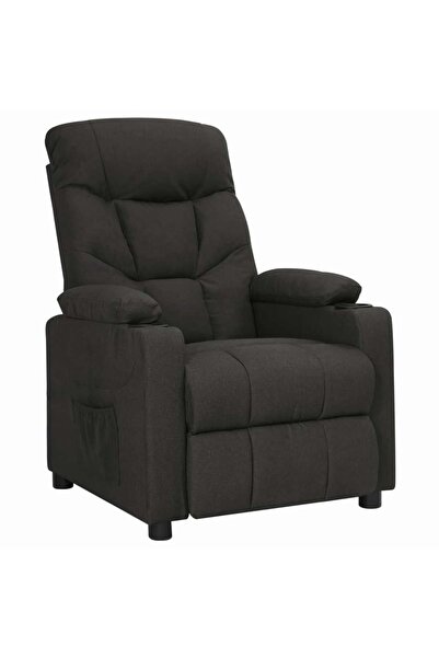 Concept Fotoliu rabatabil, negru, material textil