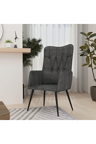 Concept Scaun cu spătar înalt, negru, pânză