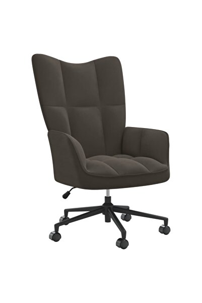 Concept Scaun de relaxare, gri închis, catifea