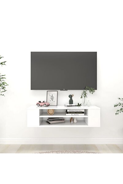 Concept Dulap TV suspendat, alb, 100x30x26,5 cm, PAL