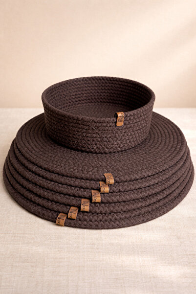 Naspar 6 Brown Trays & 1 Basket/ American Service & Kitchen & Coffee & Breakf...