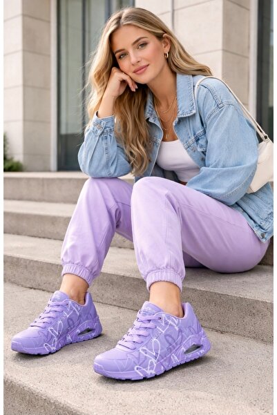 SKECHERS Sneakerși James Goldcrown Uno – Spread The Love, platformă, inimioar...