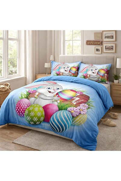 Talis Double Bed Linen Easter V15 6 Pieces, Finet