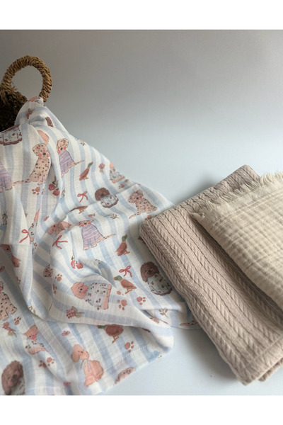 Petite Étoile Organik 3’lü Müslin Örtü & Pike Seti | OEKO-TEX® Sertifikalı | ...