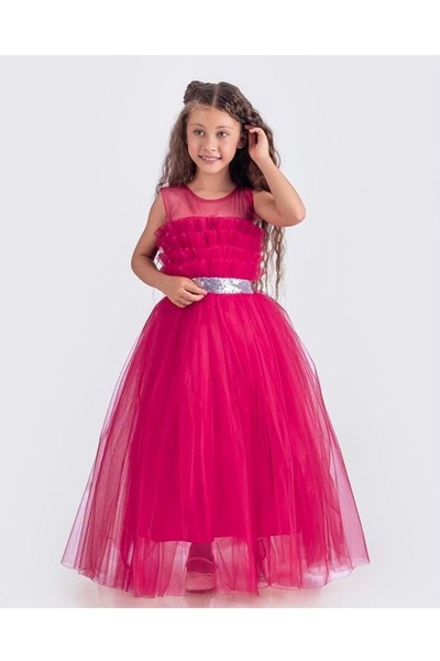 s.t. sebat tekstil Μακριά φούστα Tutu με παγιέτες στη μέση, κοριτσίστικο φόρε...