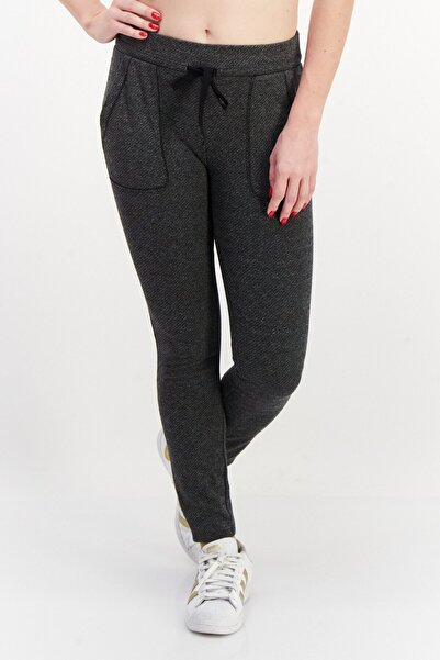 PROMOD Women Textured Drawstring Skinny Pants, Black