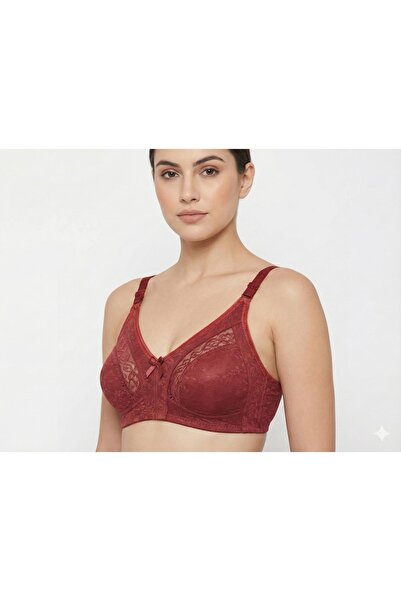 Kuryıldız Women's Cream Color Full Lace - Wire-Free Non-Supported Gathering Bra