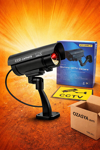 DEMİRALP37 Gece Görüşlü Pilli Ve Ledli Caydırıcı Sahte Güvenlik Kamerası