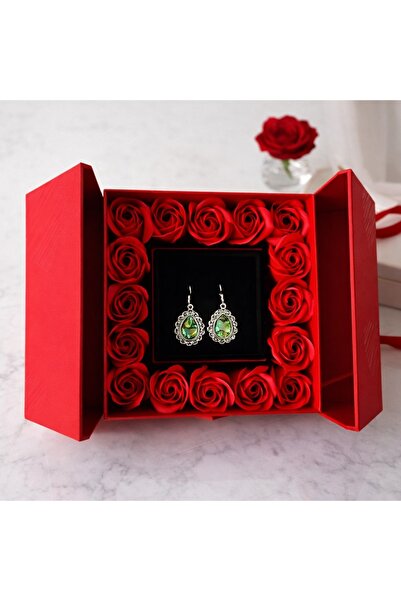 velve Cutie exclusivista pentru accesorii, cu set cercei Miraj, trandafiri pa...