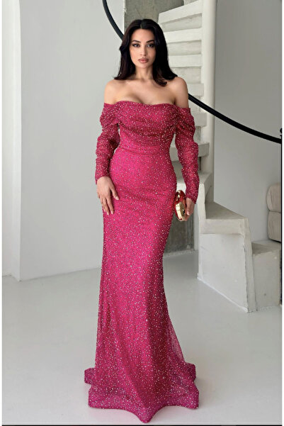 Larenmoda Prenses kol ışıltılı kalem abiye