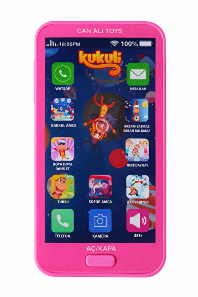 NO NAME Kukuli Mavi renkli Akıllı Telefon Oyuncak – Sesli Işıklı Eğitici Oyun...
