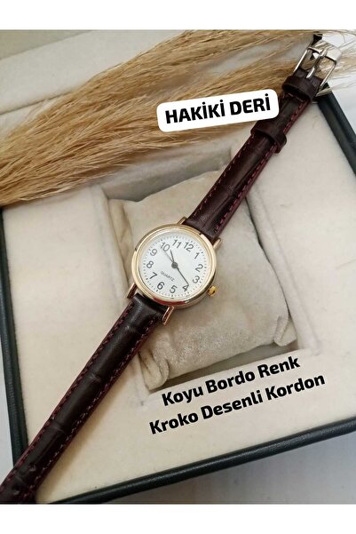 LA BOSS Vintage Design - (Genuine Leather) - Burgundy Color Croco Pattern Cor...