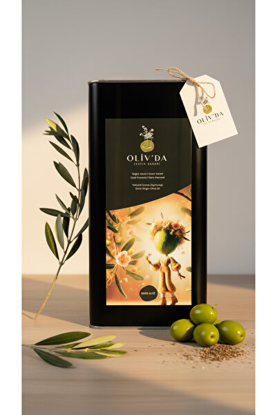 Oliv'da Domat & Edremit - Erken Hasat Soğuk Sıkım Natürel Sızma Zeytinyağı 5LT