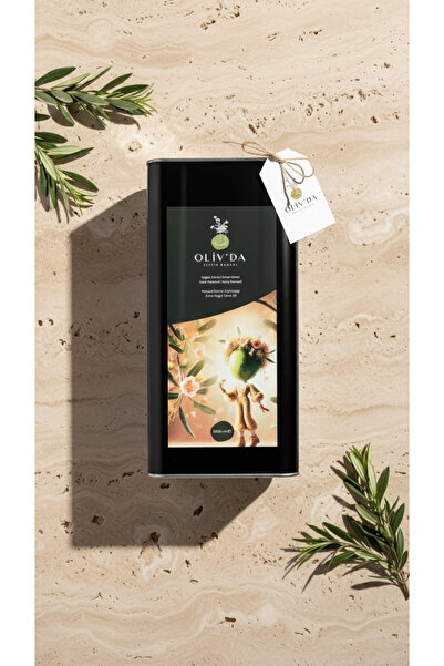 Oliv'da Domat & Edremit - Erken Hasat Soğuk Sıkım Natürel Sızma Zeytinyağı 5LT