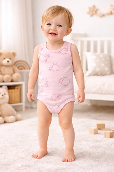 Bulut Anne ve Çocuk Strappy Baby Kids 100% Cotton Snap Fastener Bodysuit Colo...