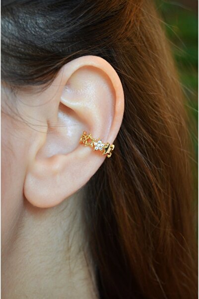 Sacce Scarves&Accessories Sıkıştırmalı Kıkırdak Küpesi Star Earcuff