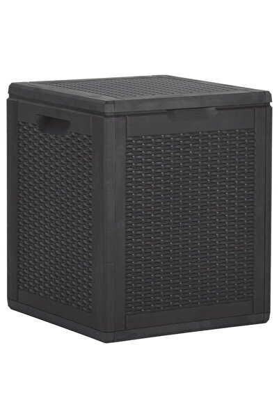 Concept Cutie de depozitare pentru grădină, negru, 90L, PP ratan