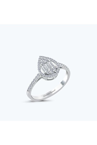 Altınbaş Pırlanta Baget Taşlı Damla Yüzük