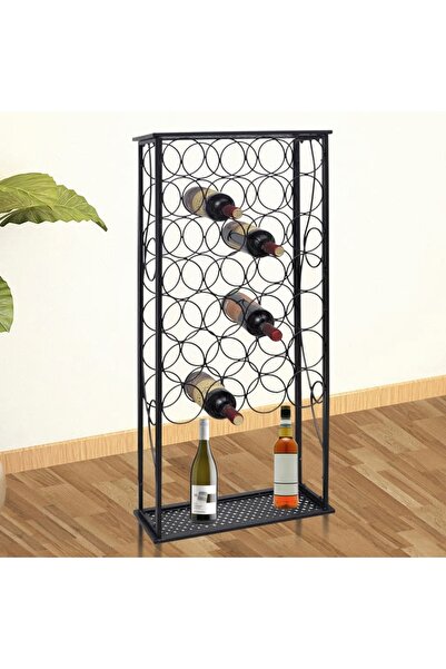 Concept Suport sticle de vin pentru 28 de sticle, metal