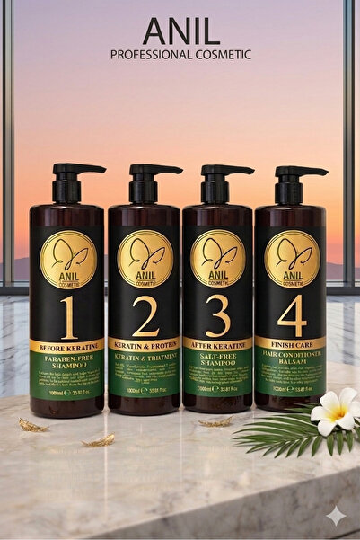 Anil Professional Cosmetics Brezilyan Keratin Set Saç Düzleştirici 1000’ml (4...