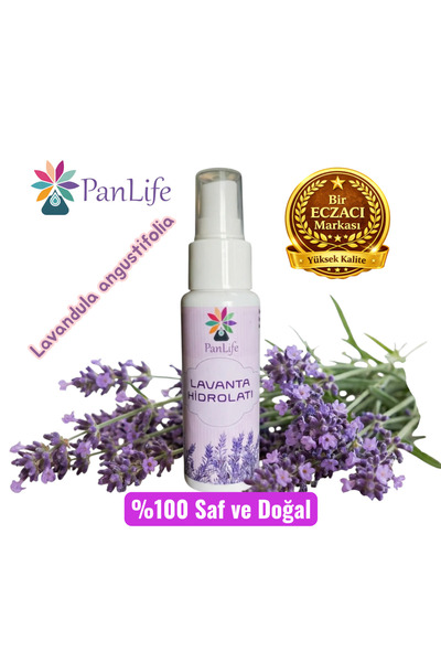 PANLİFE Lavanta Hidrolatı 50 ml %100 Saf Doğal Lavanta Suyu Yüz Toniği Sprey