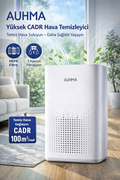 Fillikutum Akıllı Hava Temizleme ve Nemlendirme Cihazı | 3 Katmanlı HEPA Karbon Filtre | Sessiz Çalışma 24 dB