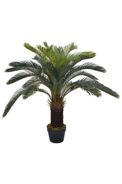Concept Plantă artificială palmier cycas cu ghiveci, verde, 90 cm