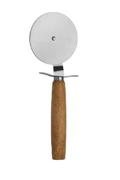 ZUZU MADE Büyük Boy 20 cm Bambu Saplı Paslanmaz Çelik Hamur Kesici & Pizza Ru...