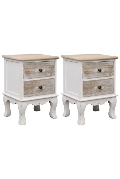 Concept Noptiere, 2 buc., 35 x 30 x 50 cm, lemn de paulownia