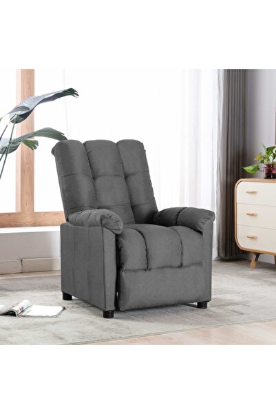 Concept Fotoliu rabatabil, gri deschis, material textil