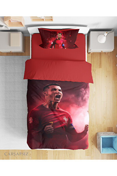 Erays Home Cristiano Ronaldo 3D digitálna tlačená súprava obliečok na paplón ...