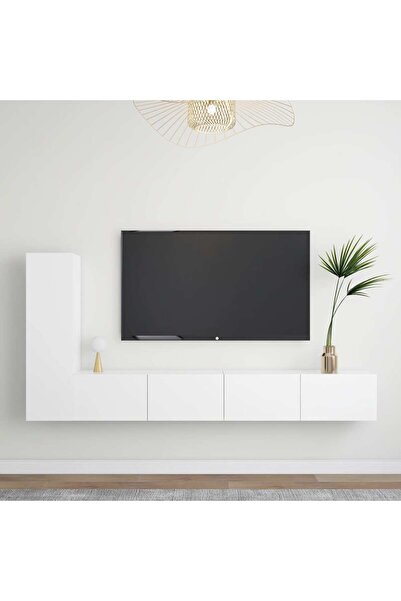 Concept Set dulapuri TV, 3 piese, alb, PAL