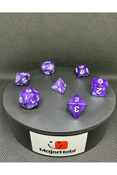 Major Hobi DND FRP 7’li Zar Seti – Sedefli Mor Dungeons & Dragons Masaüstü RP...