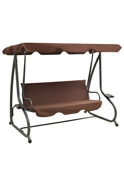 Concept Balansoar de exterior cu copertină, cafeniu