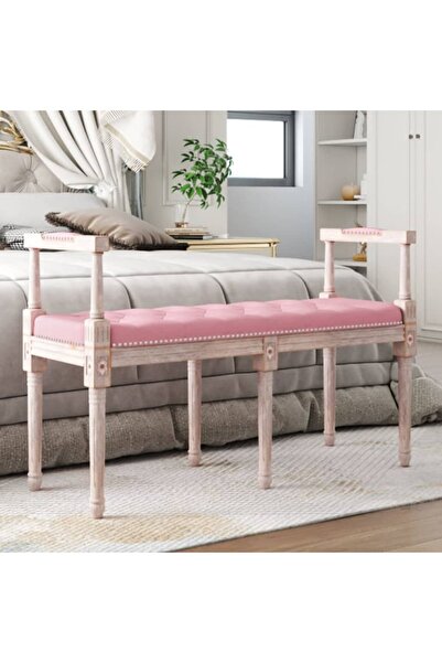 Concept Bancă, roz, 110x40x70 cm, catifea
