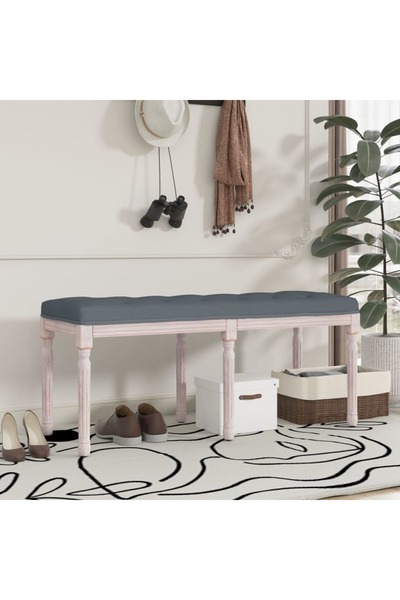 Concept Bancă, gri închis, 110x40x49 cm, catifea