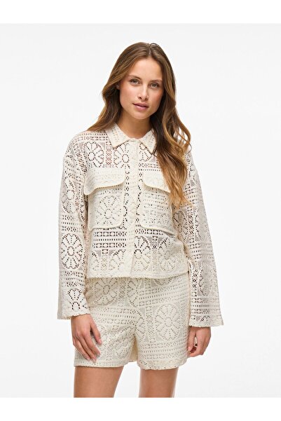 VILA Hemd VIMERINDA Gehäkeltes