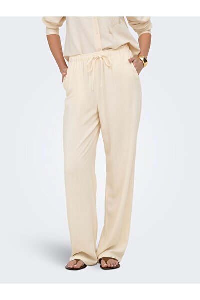 ONLY Hose ONLSIESTA Gerade geschnitten Leinen Hose