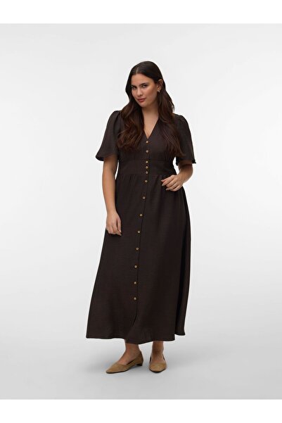 Veromoda Curve Kleid VMCMELANEY Langes Kleid