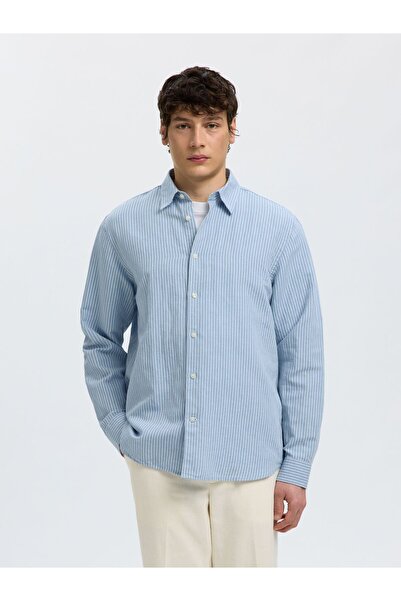 SELECTED Bluse aus Leinengemisch Regular Fit