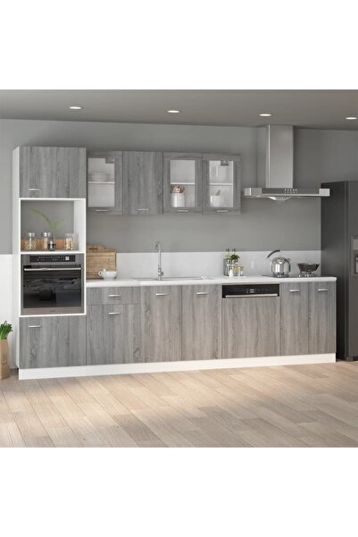 Concept Dulap inferior de chiuvetă, gri sonoma, 80x46x81,5 cm, lemn