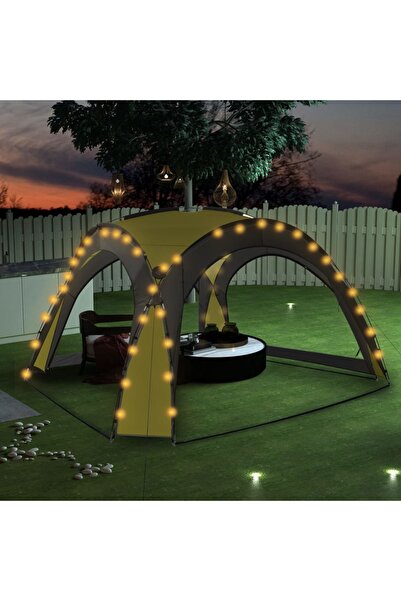 Concept Cort de petrecere cu LED și 4 pereți, verde, 3,6 x 3,6 x 2,3 m