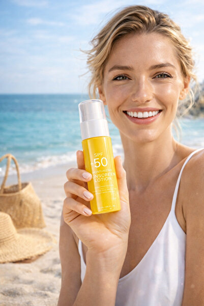 DELPHİUM لوشن مرطب للشمس بعامل حماية من الشمس SPF 50 - حماية عالية وترطيب مكث...