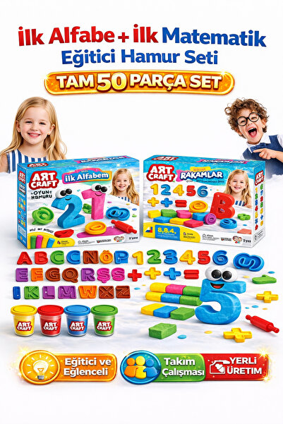 Sayıcı Kids 2-Pack Educational Play Dough Set – My First Alphabet + My First ...