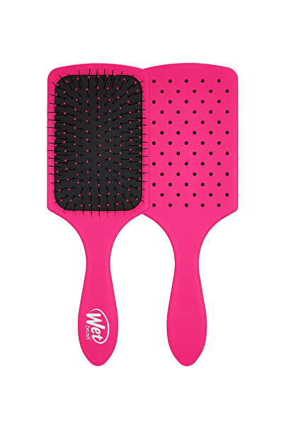 Wet Brush Βούρτσα μαλλιών Paddle Detangler ευρείας βάσης για χοντρά μαλλιά, ροζ
