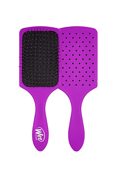 Wet Brush Paddle Detangler Kalın Telli Saçlar İçin Geniş Saç Fırçası Mor